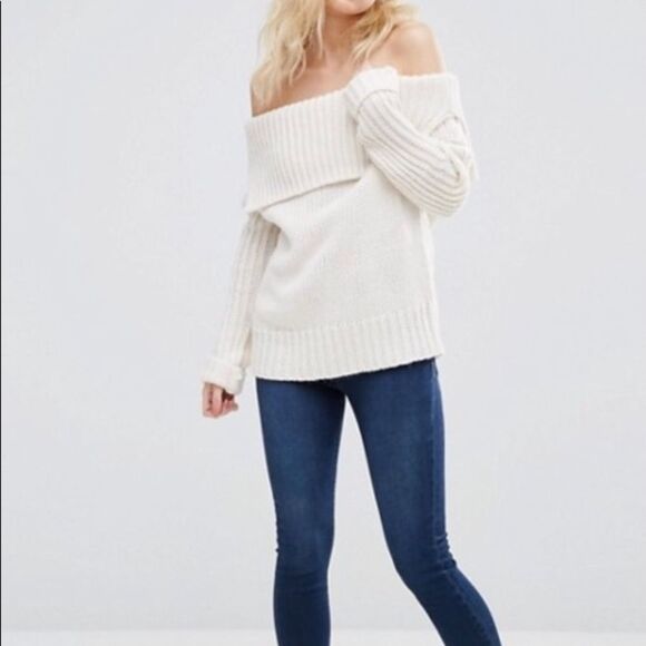 ASOS cream off the shoulders sweater 8 - Picture 2 of 6